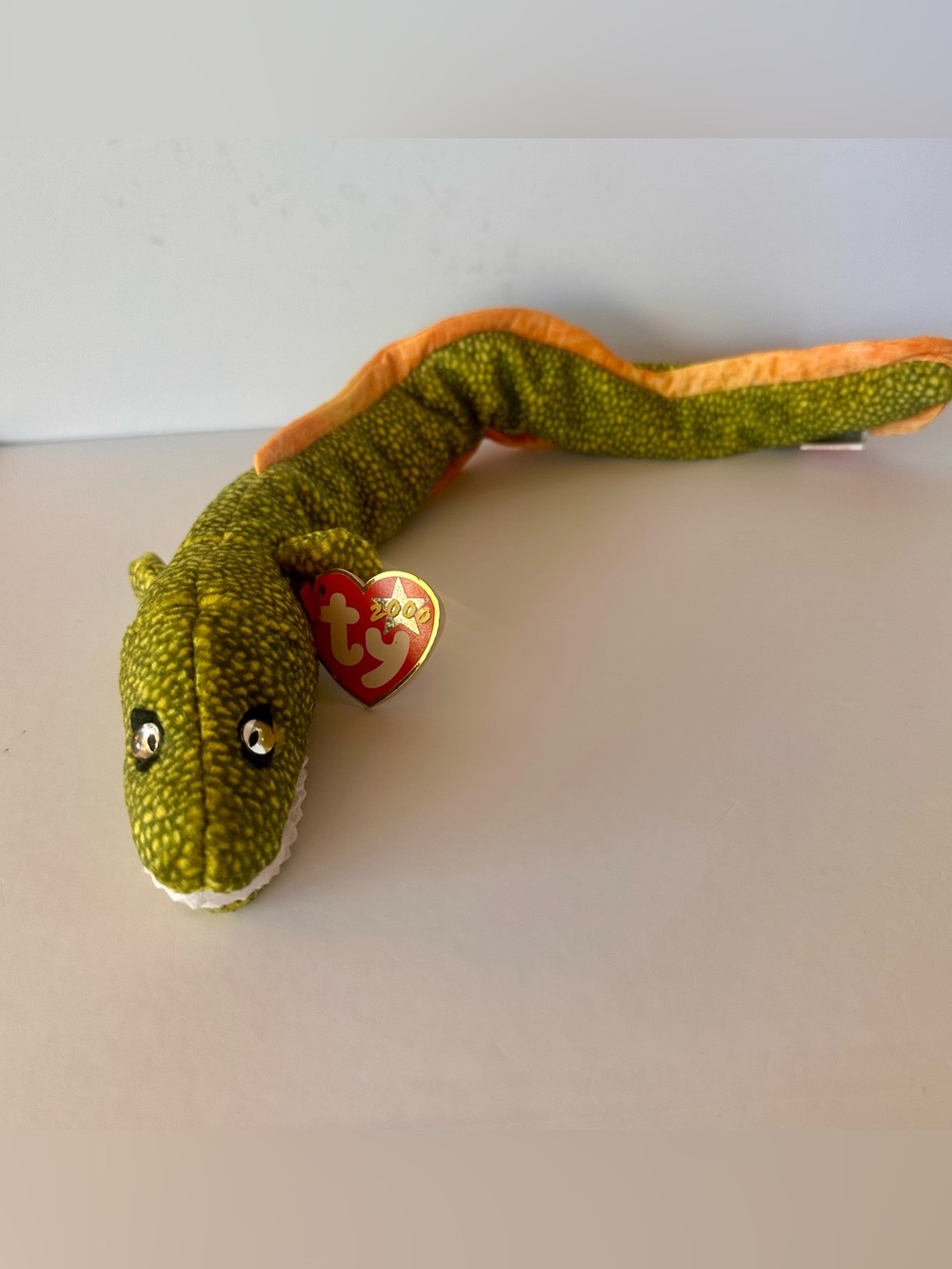 TY Beanie Baby Morrie Eel 2000 Zodiac Star Tag Vintage Plush